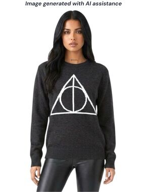 Harry Potter S dark grey Deathly Hallows Sweater